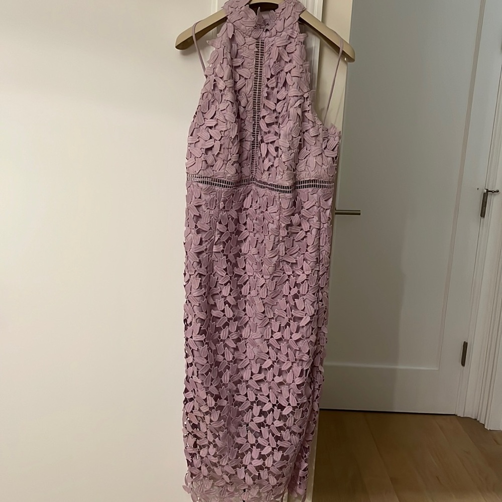 Bardot Gemma Halter Lace Sheath Dress
